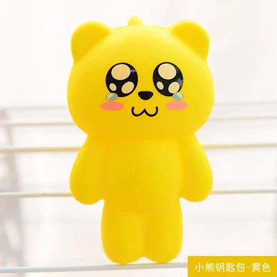 Силиконовая ключница, небольшая сумка, мультяшный корейский брелок, сумка-органайзер для ключей, с медвежатами, подарок на день рождения