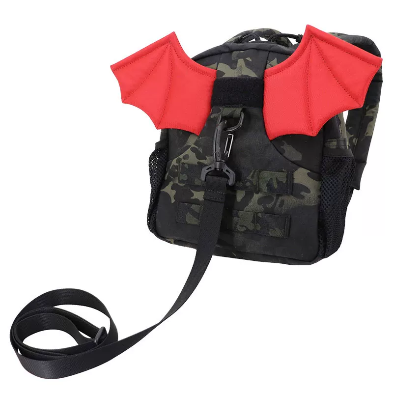 Children's camouflage backpack solar-powered, school bag for early age