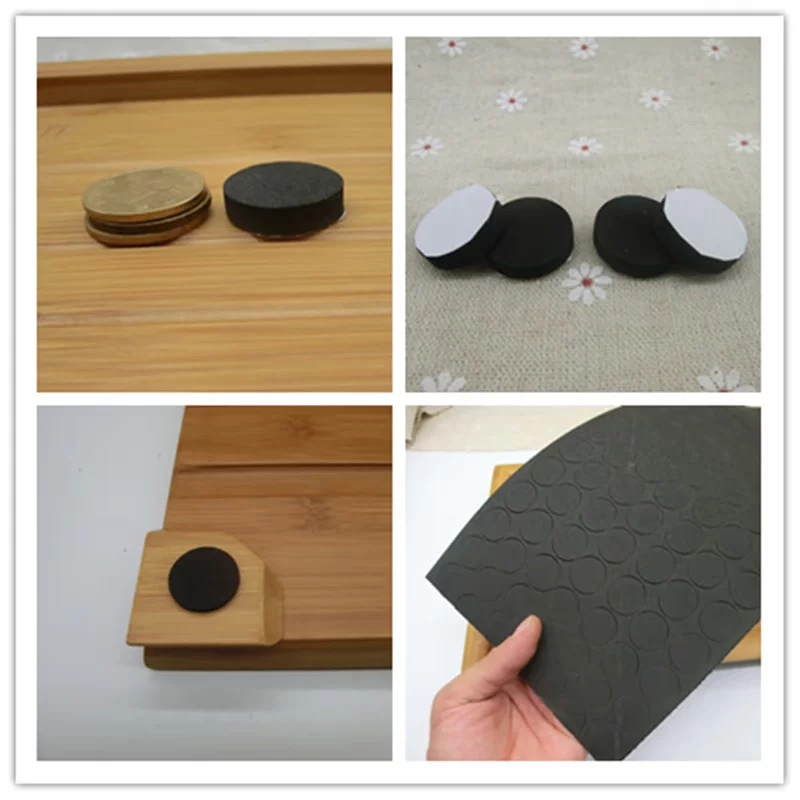 Non-slip glass doormat, shockproof table mat, rubber pad