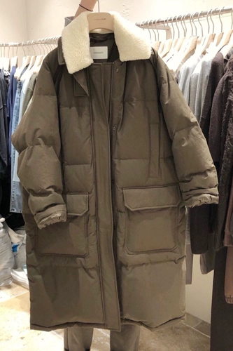 Пуховик, зимний товар, длинная куртка с пухом, 2023, в корейском стиле, средней длины