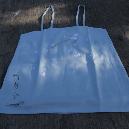 Ханьфу, топ с чашечками, топ без лямок, с вышивкой, китайский стиль