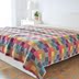Bộ đồ giường bông hạt thêu được thêu bông bằng vải kẻ sọc mùa hè mát mẻ được bao phủ bởi điều hòa không khí bằng cách phủ giường mỏng Trải giường
