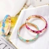 Bắc Kinh Jingtai Blue bangle Vòng tay hoa mẫu đơn nhỏ đích thực Thời trang Vòng đeo tay Bắc Kinh Trang sức nổi bật Quà tặng ở nước ngoài vòng lv Vòng đeo tay Cuff