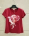 Áo thun nữ mùa hè 2019 áo thun nữ QENQIAO Zhen Qiao 7093 chất lượng cao cotton in hoa ba chiều - Áo phông Áo phông