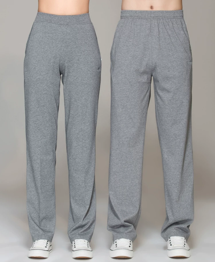 Summer thin white cotton trousers, high waist, for middle age, loose straight fit
