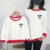 Gia đình cha mẹ và con của một gia đình bốn mùa thu 2019 áo len mới mẹ và con trai phiên bản Hàn Quốc của áo sơ mi dài tay cao cấp - Trang phục dành cho cha mẹ và con Trang phục dành cho cha mẹ và con