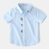 Áo cotton mỏng cho trẻ em ngắn tay Hàn Quốc mùa hè Bọ Cạp 2019 hè mới quần áo trẻ em nam - Áo sơ mi áo cho bé gái Áo sơ mi