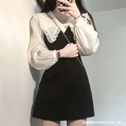 Осенний ретро приталенный корсет, черная кукла, платье, 2023, французский ретро стиль, подходит для подростков