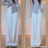 Осенний свитер, штаны, комплект, французский стиль, изысканный стиль, в западном стиле, подходит для подростков