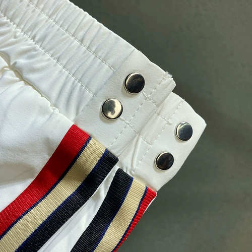 Белые летние тонкие эластичные шелковые мужские спортивные штаны для отдыха, свободный крой