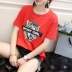 Mùa hè thai sản dress 2018 mới của Hàn Quốc phiên bản của phụ nữ mang thai ngắn tay t-shirt nữ cotton loose quần áo đoạn ngắn đầm bầu công sở dáng dài Áo thai sản
