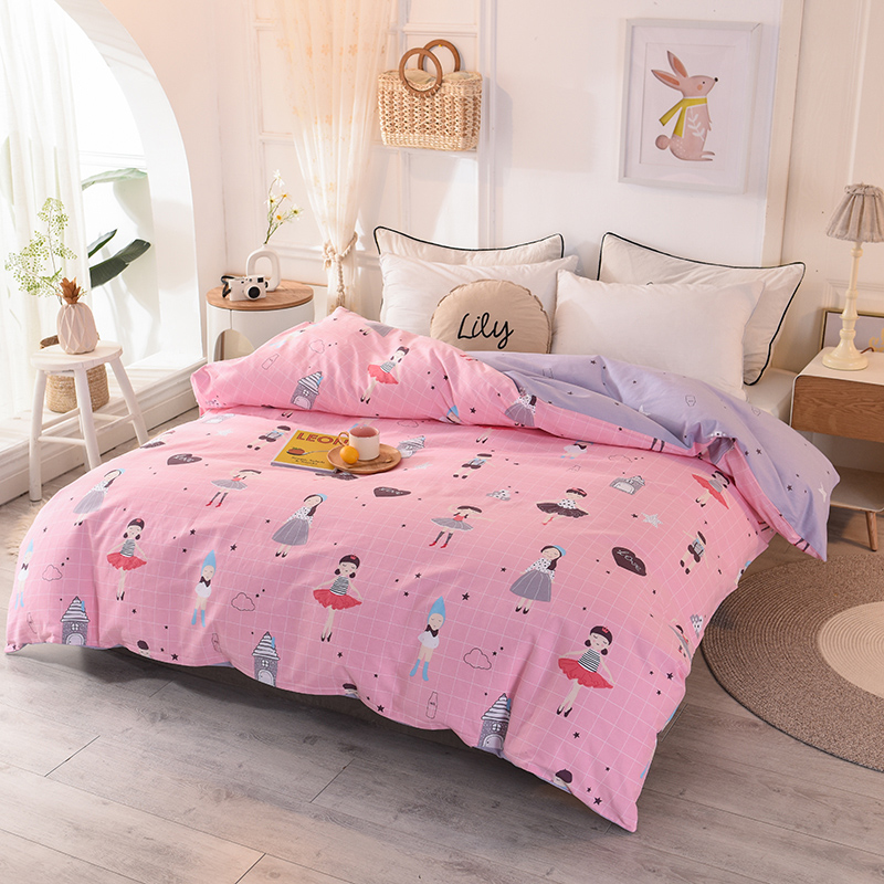 Ballet Princessmofi  Home textiles Pure cotton wool Quilt cover singleton  1.5 Bed student 1.2m Cotton thickening Double Quilt cover 200 * 230