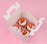 Белая портативная упаковка, подарочная коробка, 4 ячеек