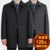 Mùa xuân và mùa thu người đàn ông trung niên của Wool Coat nam dài Daddy Jacket dày áo khoác kích thước lớn áo gió Áo len