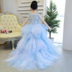 Cô gái buổi tối ăn mặc 8 công chúa váy 9 trẻ em trailing wedding dress pettiskirt 10 máy chủ nhỏ trang phục sân khấu trình diễn váy trẻ em đẹp Váy trẻ em