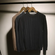 Phiên bản Hàn Quốc của áo len dày màu đậm áo len nam cửa hàng chim nam mùa thu và mùa đông tự canh áo len hoang dã áo len nam giản dị