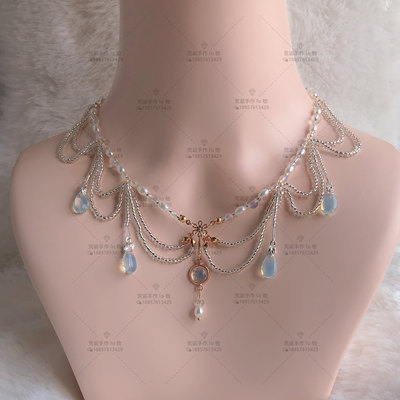 taobao agent Necklace, elegant crystal, Lolita style