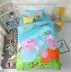 Bông ba mảnh siêu bay người đàn ông lợn Peggy phim hoạt hình quilt cover sheets trẻ em bộ đồ giường cotton xe huy động 	bộ chăn ga gối cho bé sơ sinh	 Bộ đồ giường trẻ em