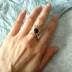 Vintag miễn phí retro đá tự nhiên nhẫn nữ màu tím spar vòng nhẫn màu xanh sa thạch nhẫn nam và nữ - Nhẫn