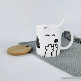 SH 杯 Net Red Cup Cup Oat Creative Ceramic Cup, приносящий ложку Mark Cup Cute Girl Heart Ins Nordic