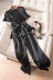 Nhật bản Fan Thung Lũng 18 mùa xuân mới eo tie áo cộng với khâu bên chia quần hai mảnh phù hợp với nữ T39286P Bộ đồ