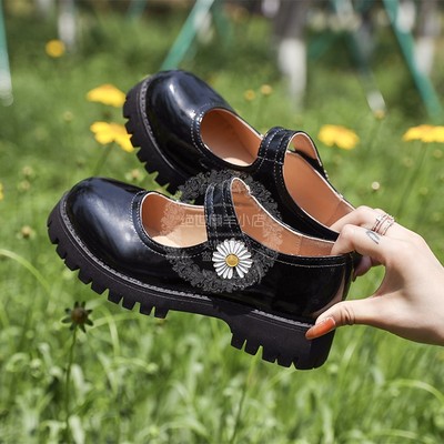 Loafers mary janes Women Leather Shoes Japanese Academy Girl Middle School  Student Shoes Animation Maid Lolita