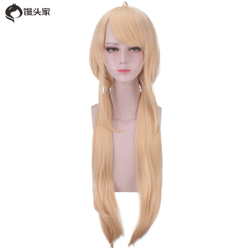 馒头家 Cos Wig Idol Master Cinderella Girl Shuangye Abricot светлую желтую форму длинные прямые волосы