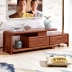 Tủ tivi kết hợp bàn cà phê gỗ rắn hiện đại tối giản Trung Quốc kính thiên văn sàn phòng ngủ căn hộ nhỏ phòng khách phong cách mới - Buồng