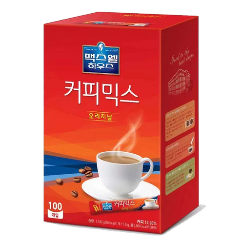 Южная Корея импортировала вещи Maxwellhouse Maxwellhouse Three -In -Speed ​​Coffee Powder 100 коробок