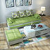Căn hộ nhỏ đơn giản hiện đại ba chỗ ngồi sofa phòng khách hoàn chỉnh bộ ba bàn ghế kinh tế kết hợp bàn cà phê sofa gỗ hiện đại Bộ đồ nội thất