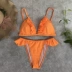 017 AliExpress mới bùng nổ ba điểm ruffle BIKINI kẹo màu cam đỏ bikini bikini gợi cảm - Bikinis