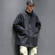 Macheda mùa thu áo dài trench nam Nhật Bản xu hướng retro cổ áo giản dị áo khoác lỏng dụng cụ áo khoác