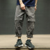 Macheda mùa hè Nhật Bản thanh niên retro quần âu xu hướng tám quần lỏng overalls nam quần cắt thấp Quần làm việc