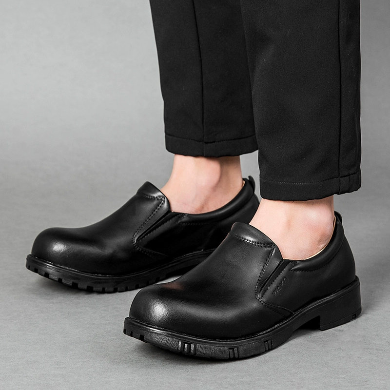 Giày lười chuyên dụng cho nhân viên ngành bếp kiểu đơn giản giày bảo hộ bếp chất liệu PU 