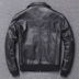 Leak A2 da nam ngắn lớp da bò không khí phi công phù hợp với áo khoác da áo khoác thường - Quần áo lông thú