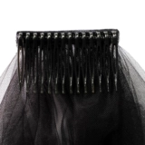 Черный короткий кружевной аксессуар для волос для невесты, вуаль подходит для фотосессий, кружевное платье, xэллоуин