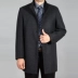Áo khoác gió nam trung niên trong phần dài của áo len cashmere bố 195 cỡ lớn 200 kg XXXXL