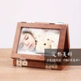 Деревянная складная двусторонная фоторамка, ретро фотоальбом, DIY, 6 дюймовая, 7 дюймов