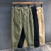 Retro Army Green Workwear Màu sắc thường được giặt Quần Harem Quần âu nam Quần dài nhỏ gọn - Quần mỏng Quần mỏng