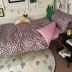 Tide thương hiệu denim vải giường chăn tấm chăn 1.2m Leopard ba mảnh ký túc xá sinh viên độc thân - Khăn trải giường drap giường 1mx2m Khăn trải giường