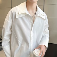 Мужская летняя съемная сексуальная расширенная рубашка для отдыха, изысканный стиль, в корейском стиле