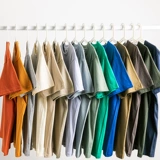 Летняя ретро хлопковая футболка для отдыха, широкая цветовая палитра