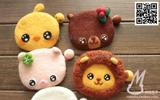 Кошелек, небольшая сумка, шерстяной войлок, набор материалов, барсетка, DIY, лев