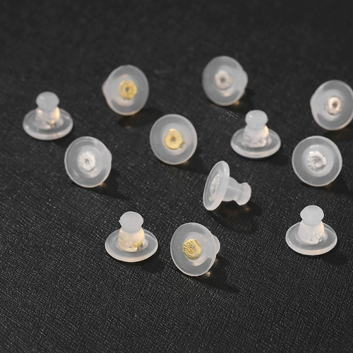 Золотые прозрачные силиконовые серьги ручной работы, беруши с аксессуарами, поделки ручной работы