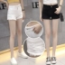 Mùa hè mới của Hàn Quốc phiên bản của denim hoang dã quần short nữ cao eo Slim mỏng đàn hồi hoang dã lỗ lông nóng quần thủy triều quần baggy jean nữ Quần jean