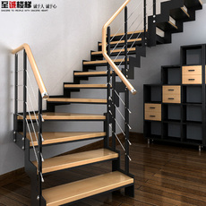 Лестница 双梁楼梯室内整体不锈钢楼梯护栏立柱扶手现代简约家用厂家定做