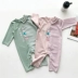 Babyiesies mùa xuân và mùa thu nam nữ áo dài tay romper romper 01 tuổi 3-6-9 tháng màu sắc phù hợp với quần áo thủy triều - Áo liền quần