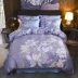 40 ngựa phiên bản AB in bông bông denim giường bông vải quilt dành một phiên bản lớn của bộ đồ giường hoa Mỹ - Bộ đồ giường bốn mảnh Bộ đồ giường bốn mảnh