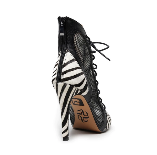 Burju*Ti-Anterous Zebra на высоких каблуках джазовые ботинки, высокие каблуки, латинские танцевальные туфли