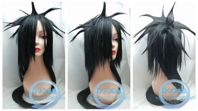 taobao agent Naruto Uchiha cos wig black wigs against the sky styling cosplay anime wig